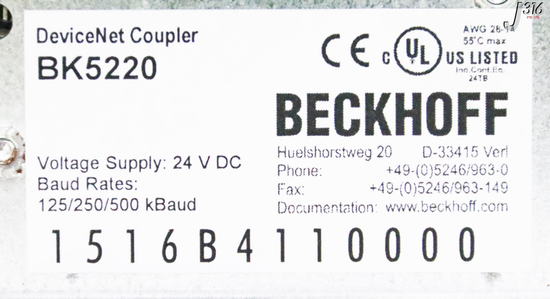 33810 BECKHOFF DEVICENET BUS COUPLER (NEW) BK5220 | eBay